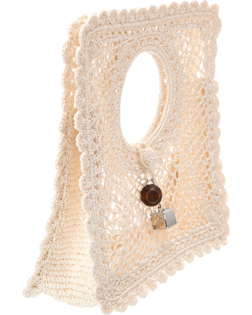 Jacquemus Spiaggia Small Raffia Square Tote