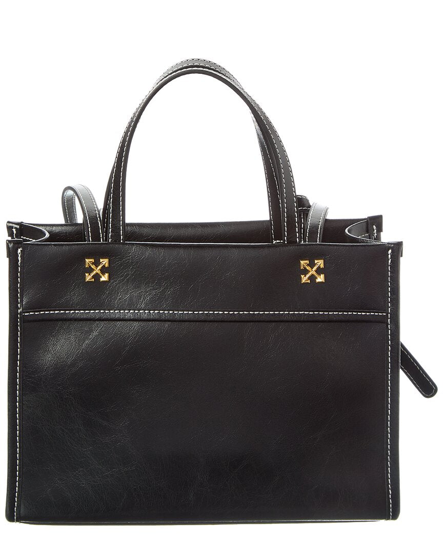 Off-White™ Off-White Logo Small Leather Tote