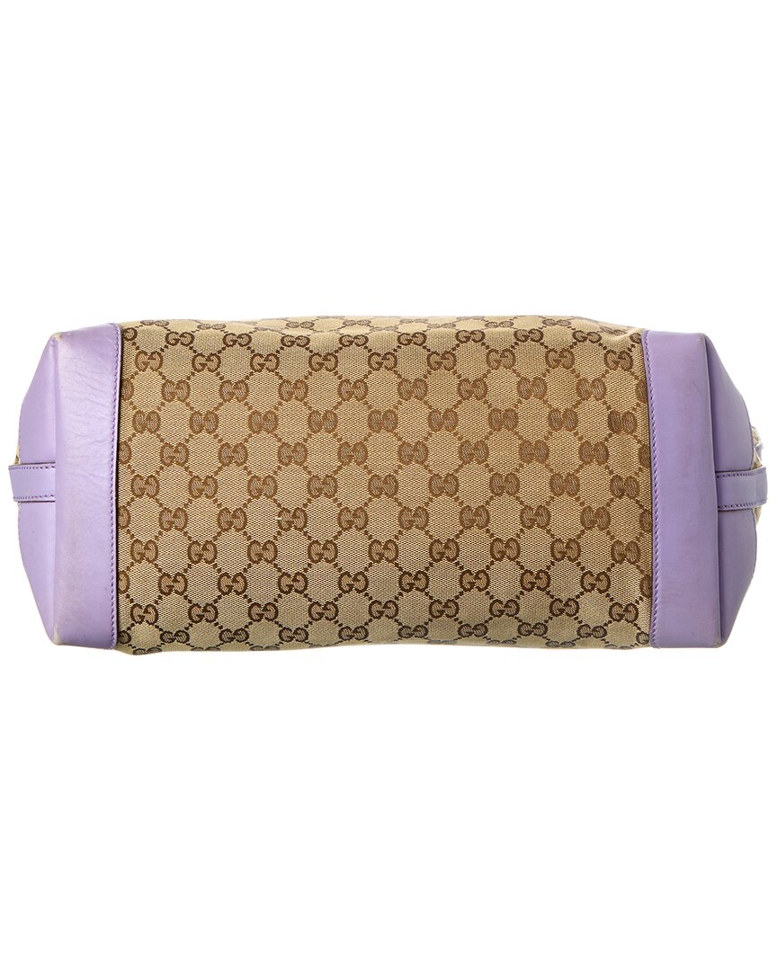 Gucci Purple Not Selected Canvas Craft Tote (Authentic Pre-Loved)