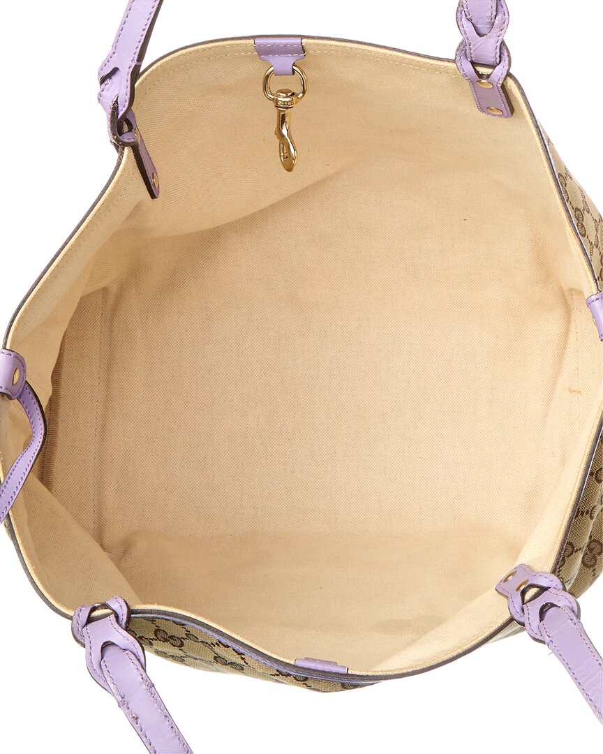 Gucci Purple Not Selected Canvas Craft Tote (Authentic Pre-Loved)