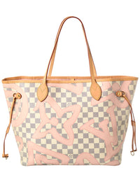 Louis Vuitton White Damier Azur Coated Canvas Damier Azur Tahitienne Neverfull