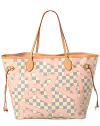 Louis Vuitton White Damier Azur Coated Canvas Damier Azur Tahitienne Neverfull