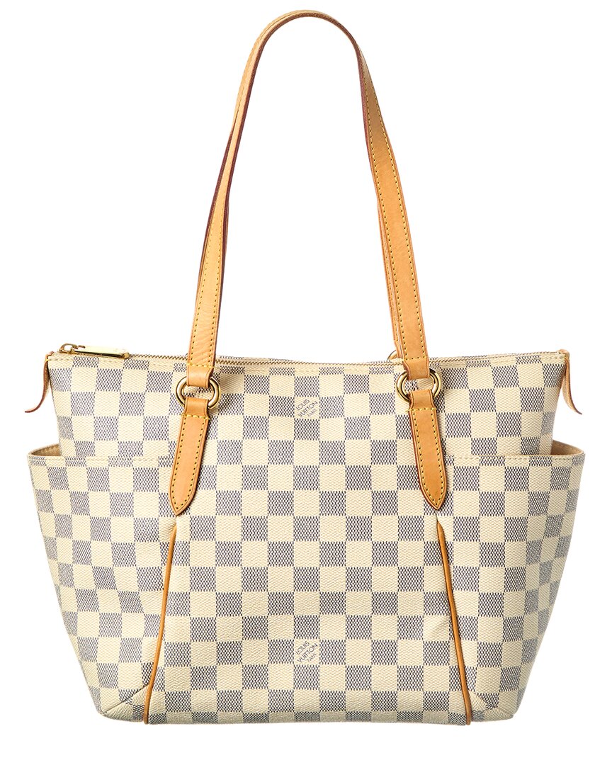 Louis Vuitton White Damier Azur Coated Canvas Damier Azur Totally Pm (Authentic