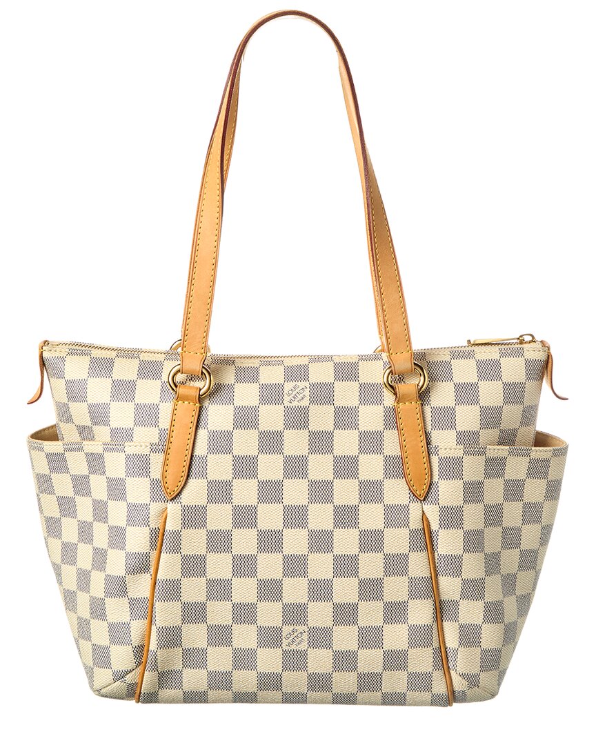 Louis Vuitton White Damier Azur Coated Canvas Damier Azur Totally Pm (Authentic
