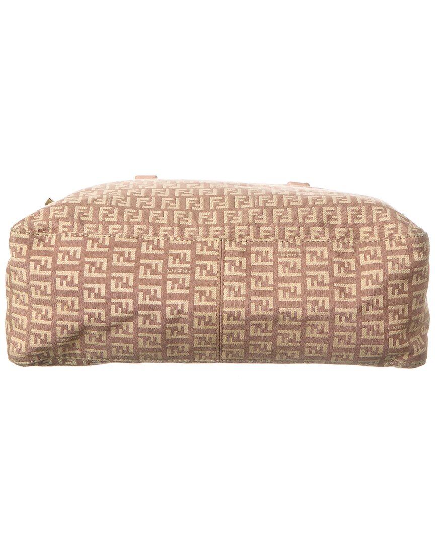 Fendi Pink Zucchino Canvas Zucchino Shopper Tote (Authentic Pre-Loved)