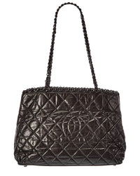 Chanel Black Lambskin Leather Cc Tote (Authentic Pre-Loved)