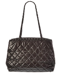 Chanel Black Lambskin Leather Cc Tote (Authentic Pre-Loved)