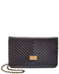 Chanel Chanel Black Lambskin Leather V-Stitch Tote (Authentic Pre-Loved)
