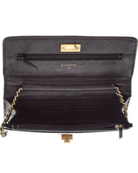 Chanel Chanel Black Lambskin Leather V-Stitch Tote (Authentic Pre-Loved)