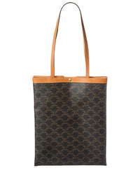 Celine Triomphe Medium Canvas & Leather Tote