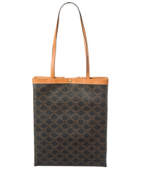 Celine Triomphe Medium Canvas & Leather Tote