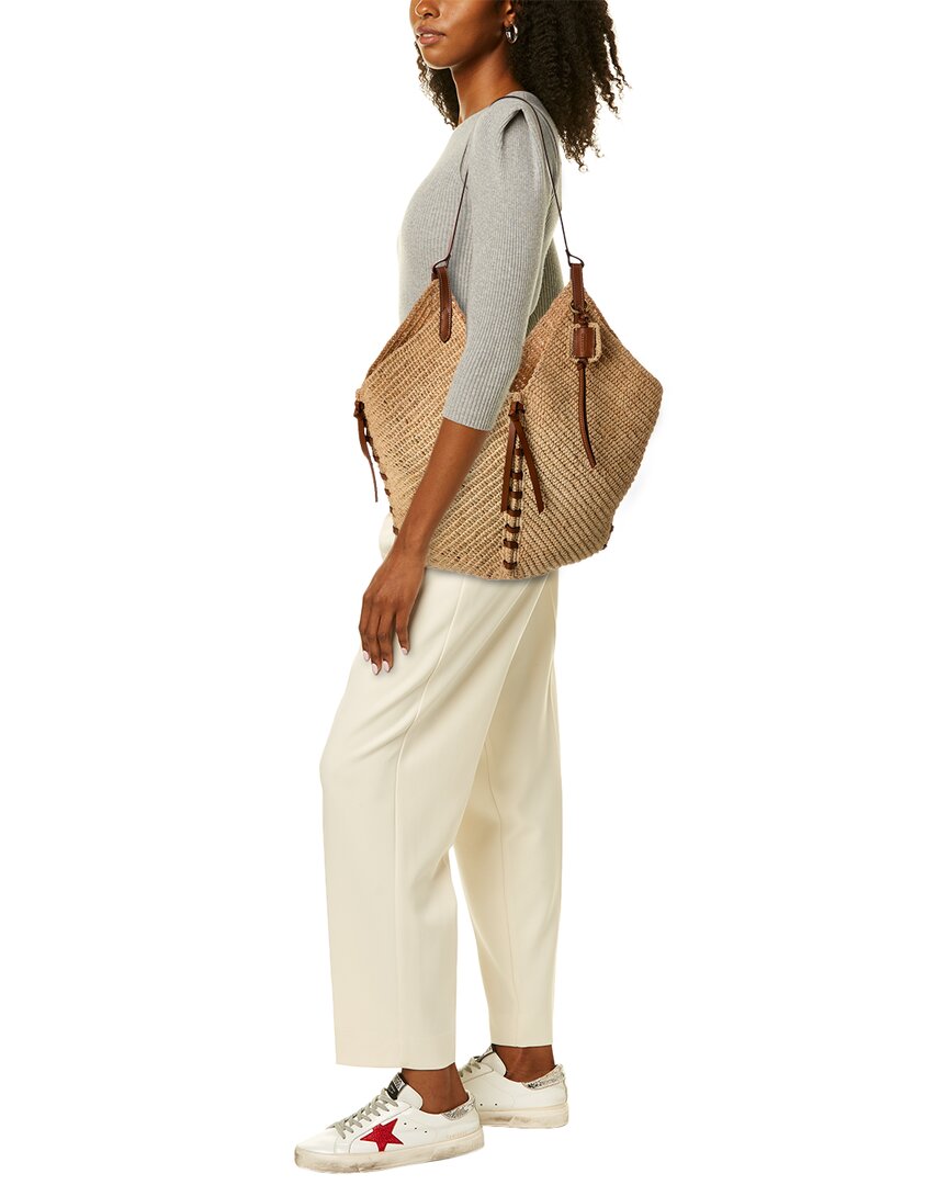 Isabel Marant Tampa Raffia & Leather Tote