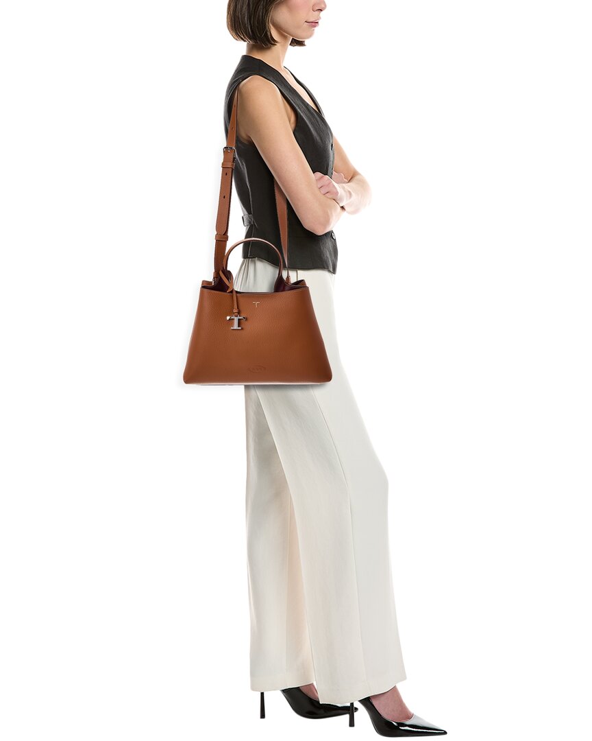 TOD's Tod's T Lock Small Leather Tote