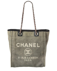 Chanel Blue Denim Deavuille Mm Tote (Authentic Pre-Loved)