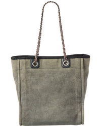 Chanel Blue Denim Deavuille Mm Tote (Authentic Pre-Loved)
