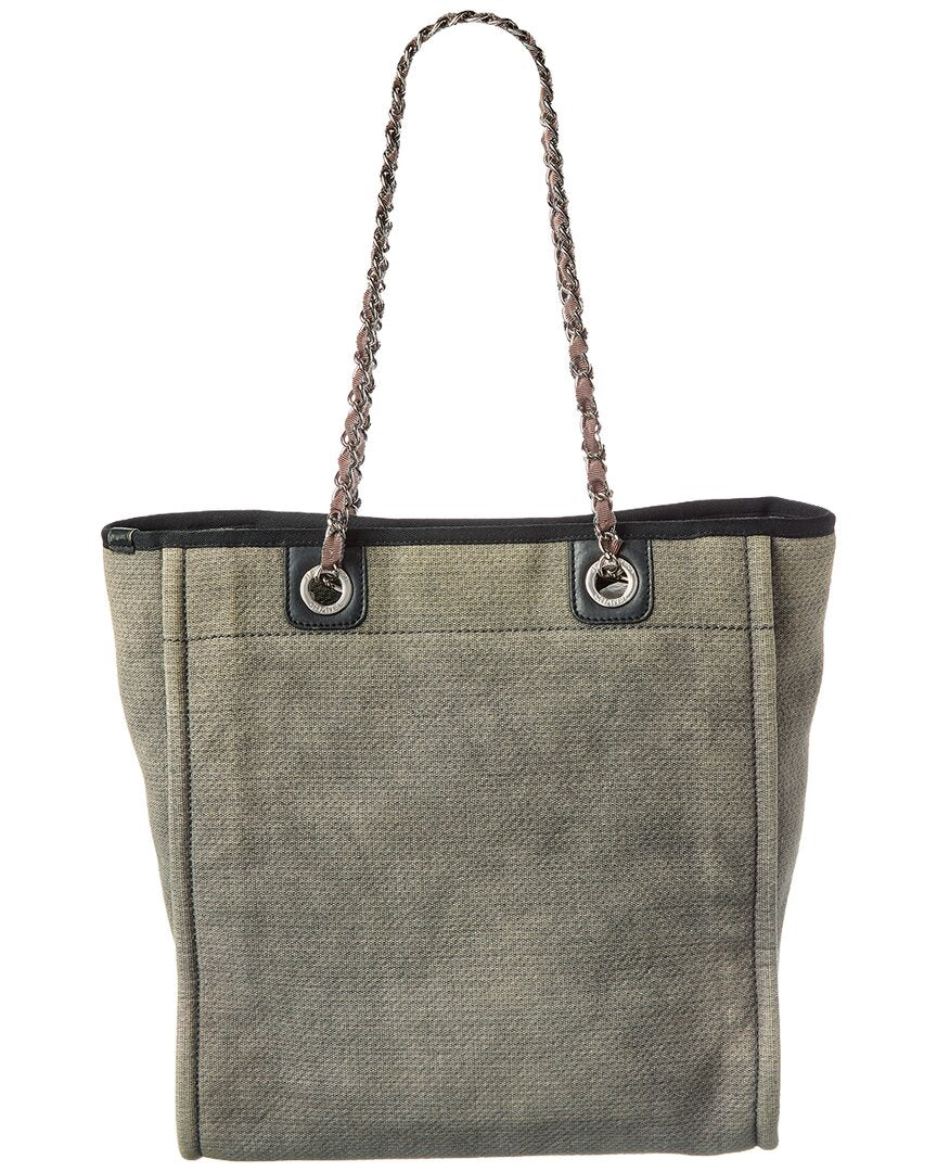 Chanel Blue Denim Deavuille Mm Tote (Authentic Pre-Loved)
