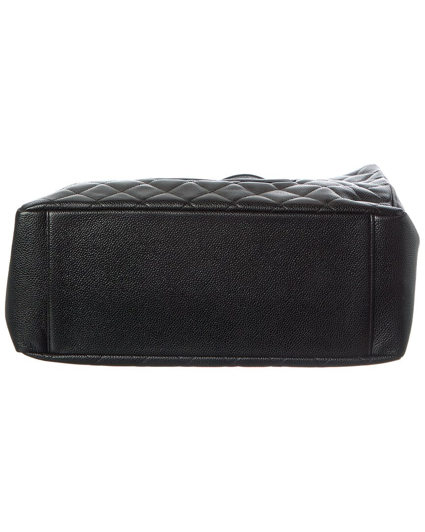 Chanel Black Caviar Leather Grand Shopping Tote (Authentic Pre