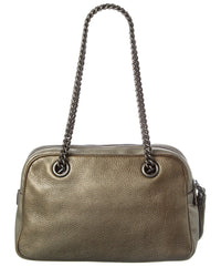 Gucci Grey Lambskin Leather Soho Chain Tote (Authentic Pre-Loved)