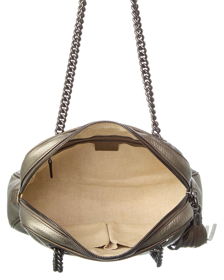 Gucci Grey Lambskin Leather Soho Chain Tote (Authentic Pre-Loved)