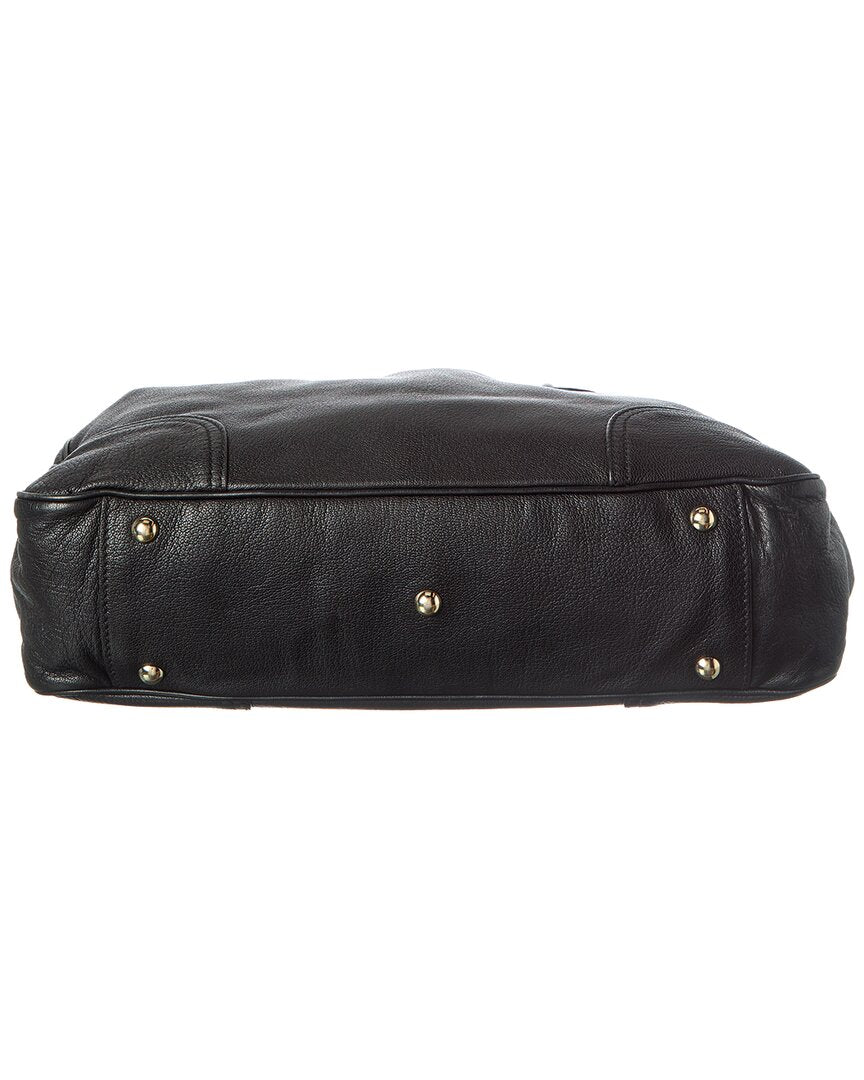 Gucci Black Lambskin Leather Princy Gg Tote (Authentic Pre-Loved)