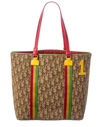 Dior Dior Multi Trotter Canvas Rasta Tote (Authentic Pre-Loved)