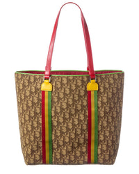 Dior Dior Multi Trotter Canvas Rasta Tote (Authentic Pre-Loved)