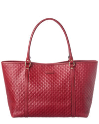 Gucci Gucci Red Microguccissima & Leather Joy Shopping Tote (Authentic Pre-Loved)