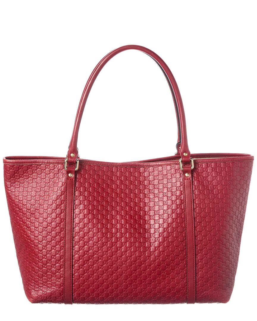 Gucci Gucci Red Microguccissima & Leather Joy Shopping Tote (Authentic Pre-Loved)