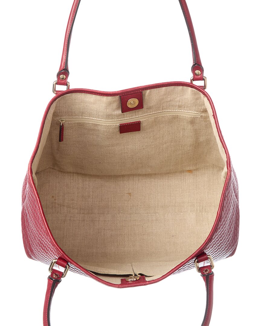 Gucci Gucci Red Microguccissima & Leather Joy Shopping Tote (Authentic Pre-Loved)