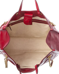 Gucci Gucci Red Calf Leather Horsebit 1955 Chain Tote (Authentic Pre-Loved)
