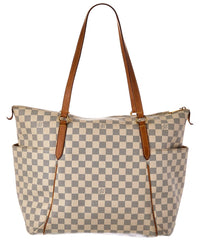 Louis Vuitton Louis Vuitton White Damier Azur Coated Canvas Totally Gm (Authentic Pre-Loved)