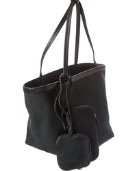 The Row The Row Canvas & Leather Tote