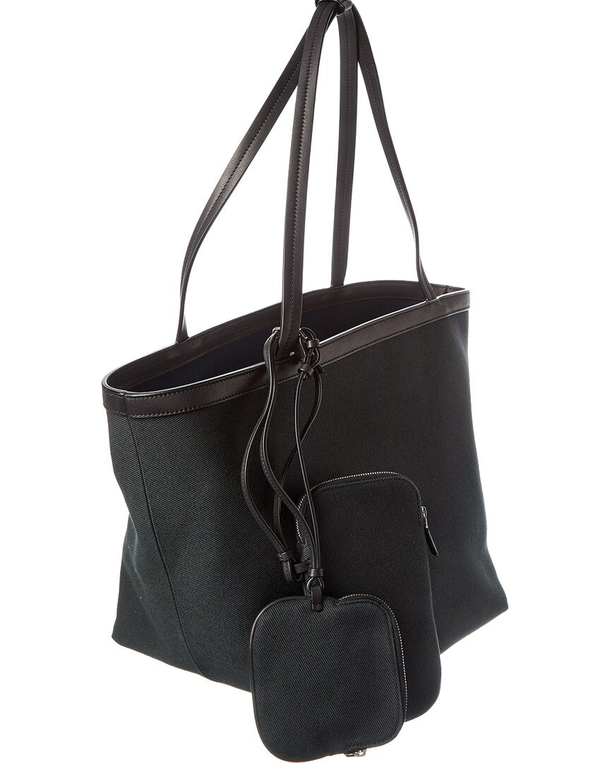 The Row The Row Canvas & Leather Tote