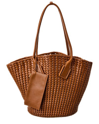 Bottega Veneta Basket Intrecciato Leather Tote (Authentic Pre-Loved)