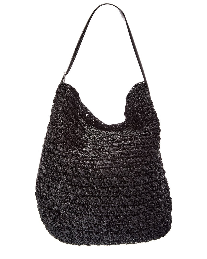 TOTEME Toteme Straw & Leather Tote