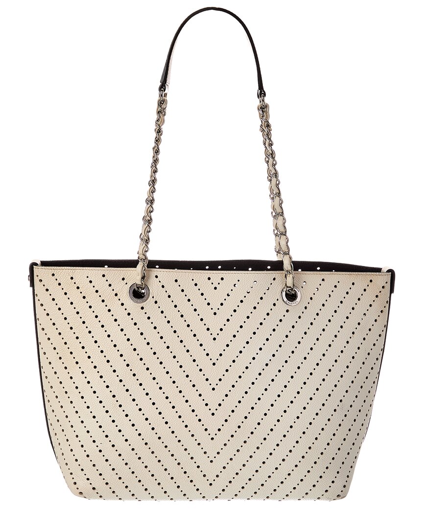 Chanel Chanel Neutral Leather Coco Mark Tote (Authentic Pre-Loved)