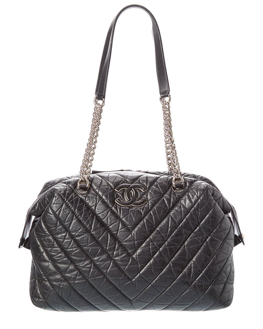 Chanel Chanel Black Quilted Leather Shoulder Bag (Authentic Pre-Loved)