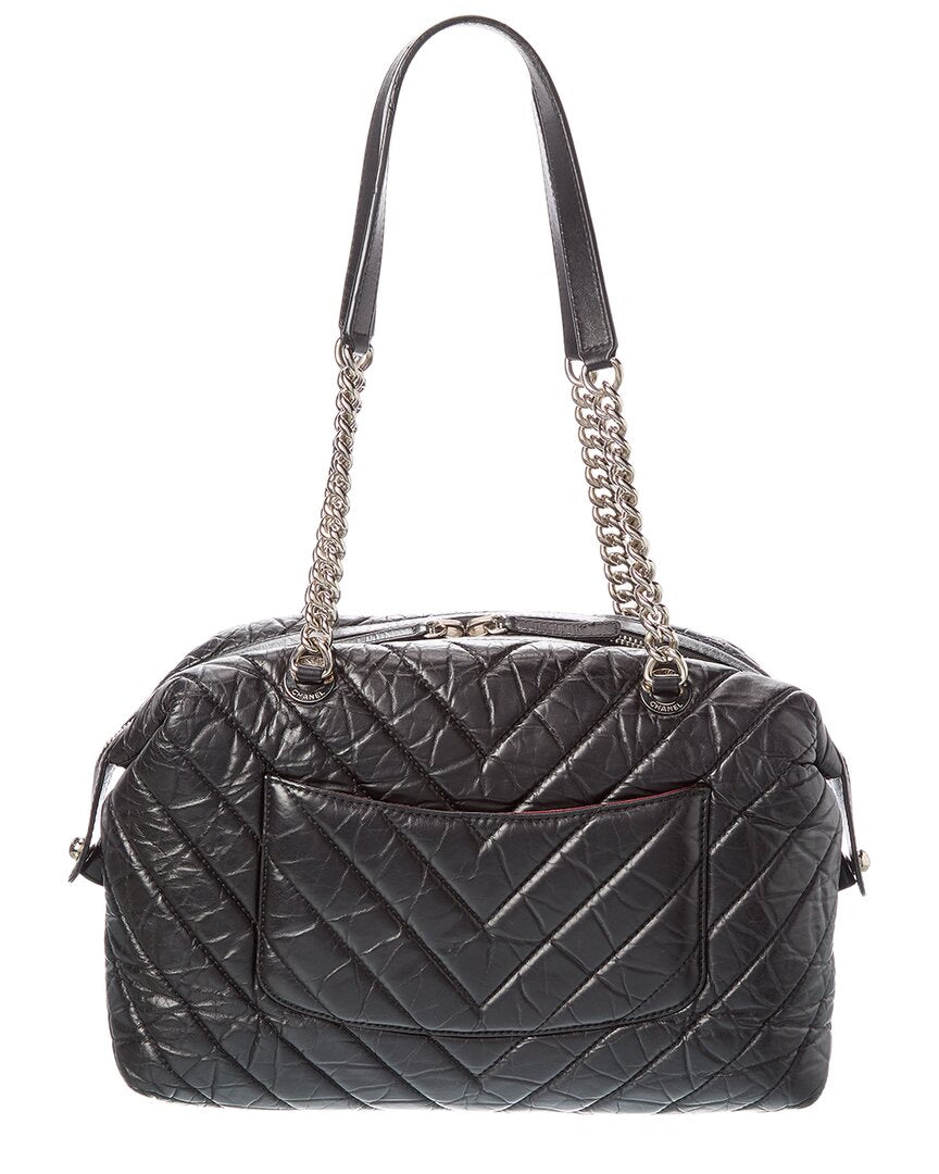 Chanel Chanel Black Quilted Leather Shoulder Bag (Authentic Pre-Loved)