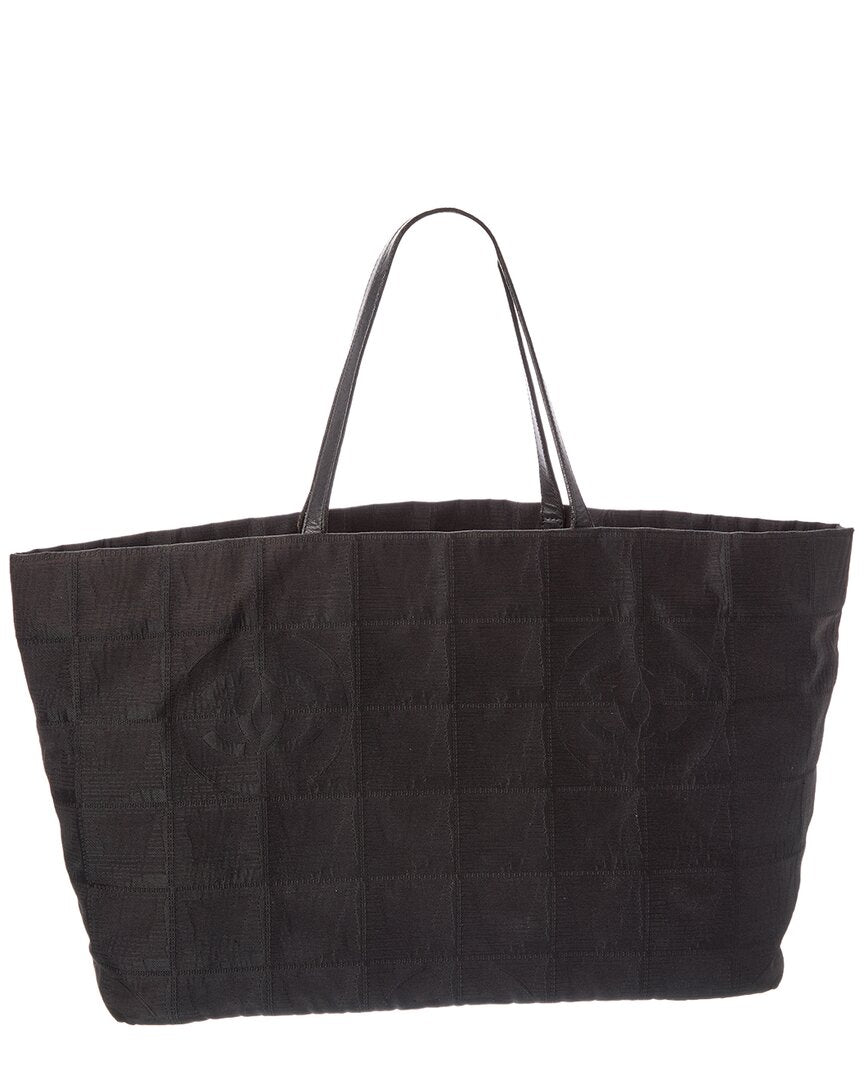 Chanel Chanel Black Quilted Nylon New Travel Line Tote Gm (Authentic Pre-Loved)