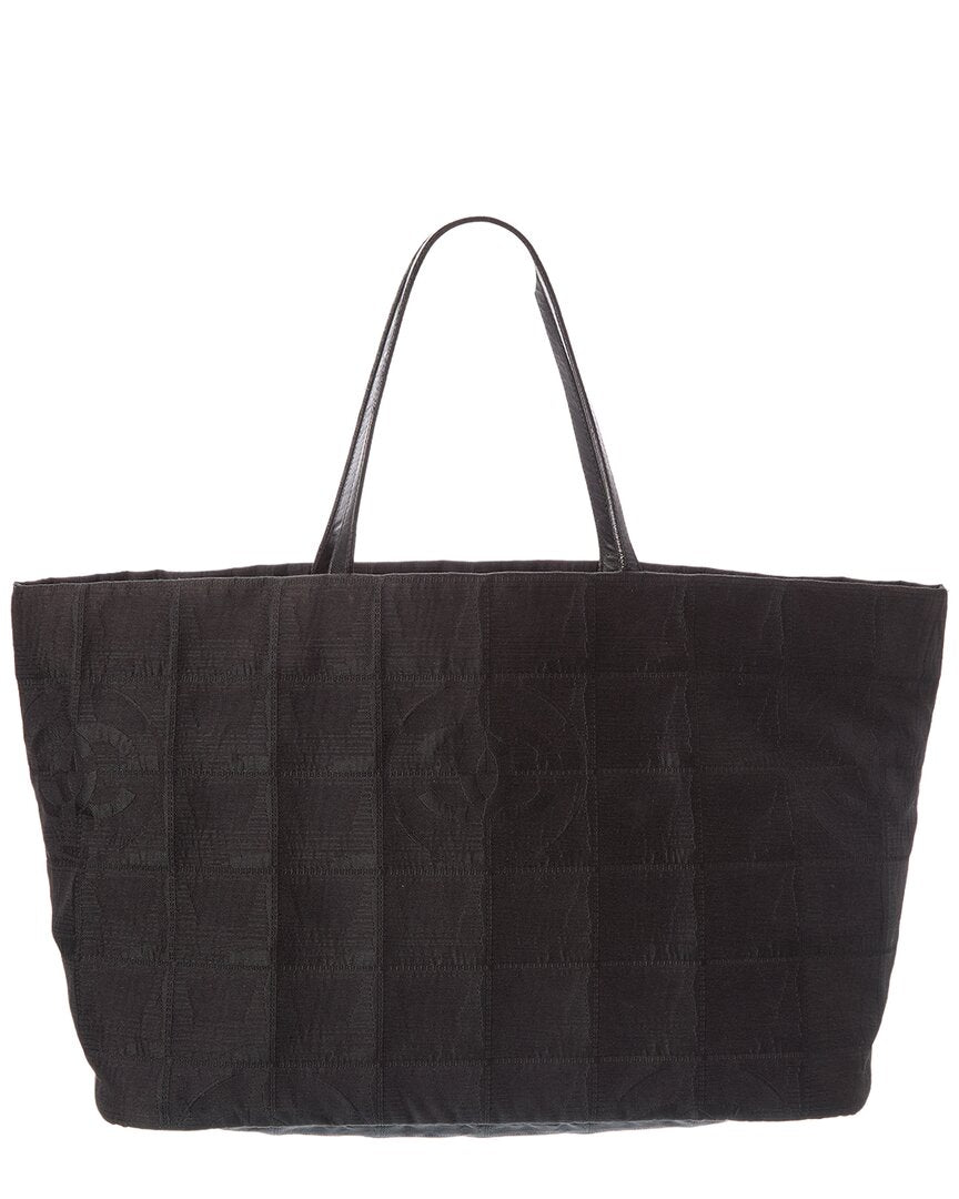 Chanel Chanel Black Quilted Nylon New Travel Line Tote Gm (Authentic Pre-Loved)