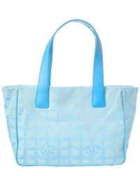 Chanel Chanel Blue Quilted Nylon Niryu New Travel Line Tote (Authentic Pre-Loved)