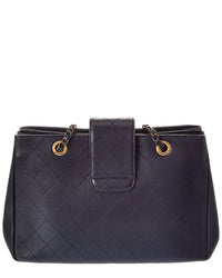Chanel Chanel Blue Quilted Leather Around The Corner Tote (Authentic Pre-Loved)