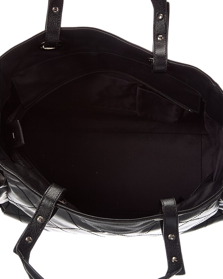 Chanel Chanel Black Quilted Leather Paris Biarritz Tote B (Authentic Pre-Loved)