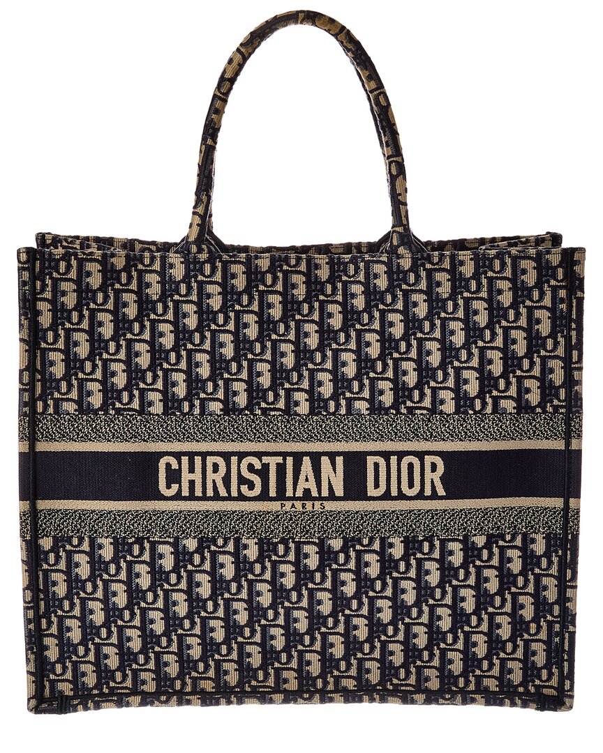 Dior Dior Blue Canvas Book Tote (Authentic Pre-Loved)