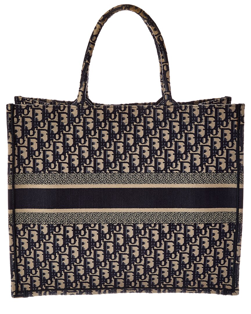 Dior Dior Blue Canvas Book Tote (Authentic Pre-Loved)