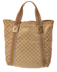 Gucci Gucci Beige Canvas Medium Vertical Tote 189669 (Authentic Pre-Loved)