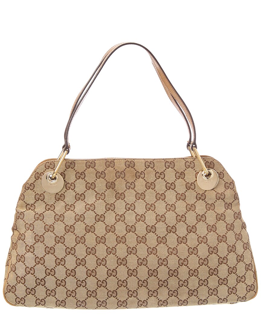 Gucci Gucci Brown Canvas Eclipse Shoulder Bag (Authentic Pre-Loved)