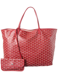 Goyard Goyard Red Goyardine Canvas Saint Louis Pm (Authentic Pre-Loved)