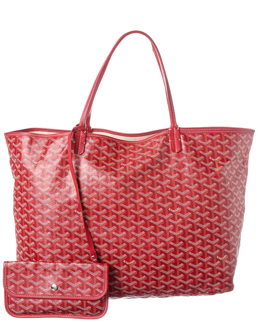 Goyard Goyard Red Goyardine Canvas Saint Louis Pm (Authentic Pre-Loved)
