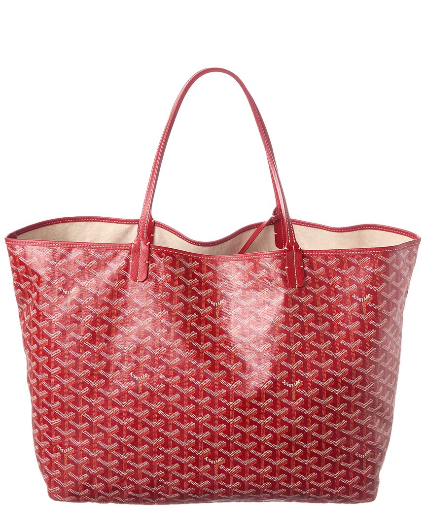 Goyard Goyard Red Goyardine Canvas Saint Louis Pm (Authentic Pre-Loved)